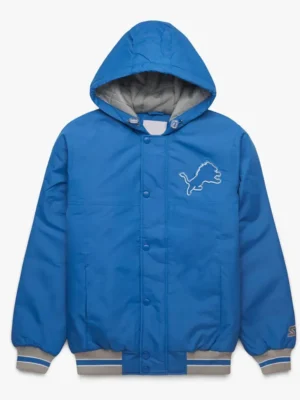 Detroit Lions Blue Hooded Jacket