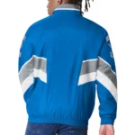 Detroit Lions Captain Royal Varsity Satin Jacket Sale