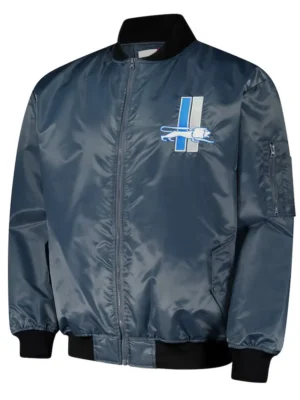 Detroit Lions Charcoal Bomber Full-Zip Jacket