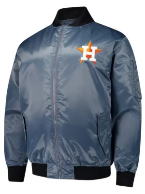 Houston Astros Charcoal Bomber Full-Zip Jacket