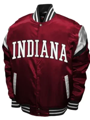 Indiana Hoosiers Power Burnt Crimson Satin Jacket