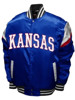 Kansas Jayhawks Power Powder Royal Satin Jacket