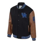 Kentucky Wildcats Black and Brown Letterman Jacket
