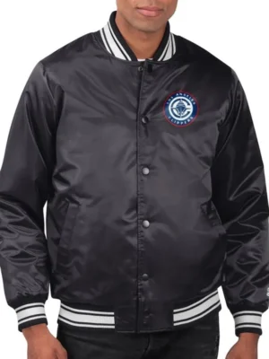 LA Clippers Printed Team Varsity Satin Jacket