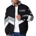 Las Vegas Raiders Captain Black Varsity Satin Jacket