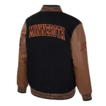 Minnesota Golden Gophers Black and Brown Letterman Jacket Sale