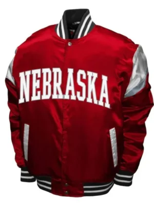 Nebraska Huskers Power Scarlet Satin Jacket