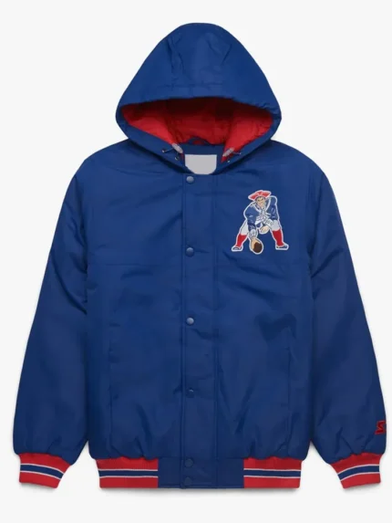 New England Patriots Blue Hooded Jacket