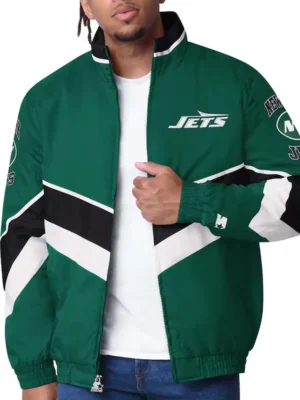New York Jets Captain Green Varsity Satin Jacket