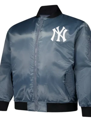 New York Yankees Charcoal Bomber Full-Zip Jacket