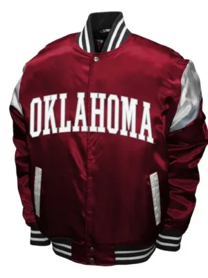 Oklahoma Sooners Power Crimson Satin Jacket