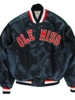 Ole Miss 90’s Navy Blue Bomber Jacket