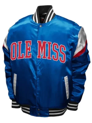 Ole Miss Rebels Power Powder Blue Satin Jacket