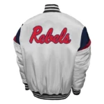 Ole Miss Rebels Power White Satin Jacket Sale