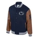 Penn State Nittany Lions Navy and Brown Letterman Jacket