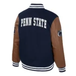Penn State Nittany Lions Navy and Brown Letterman Jacket Sale