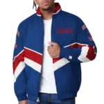 Philadelphia 76ers Captain Royal Varsity Satin Jacket