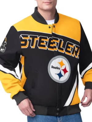Pittsburgh Steelers Maximum Racing Black Jacket
