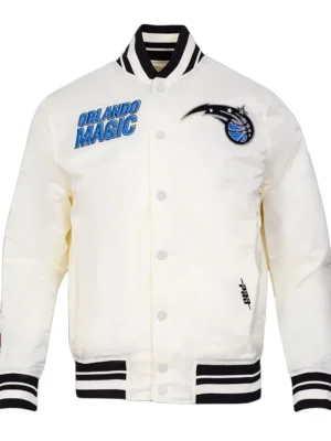 Retro Orlando Magic Classic Rib Satin Jacket