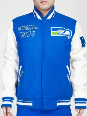 Retro Seattle Seahawks Classic Rib Varsity Jacket