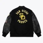 San Diego Padres Black Out Vintage Logo Varsity Jacket Sale