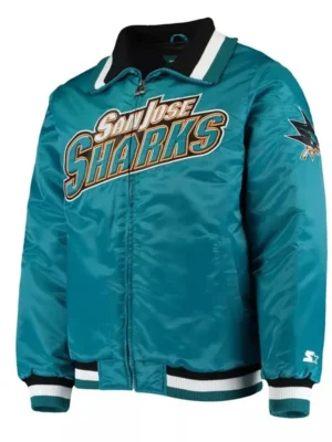 San Jose Sharks The Captain II Varsity Satin Jacket