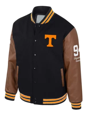 Tennessee Volunteers Black and Brown Letterman Jacket
