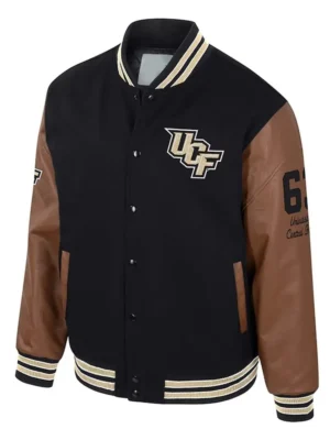 UCF Knights Black and Brown Letterman Jacket