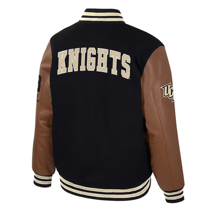 UCF Knights Black and Brown Letterman Jacket Sale