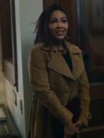 Camille Parks Harlem S01 Suede Leather Brown Coat