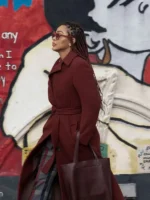 Camille Parks Harlem S01 Wool Trench Maroon Coat