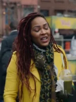 Camille Parks Harlem Season 01 Biker Yellow Leather Jacket