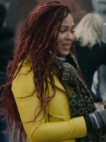 Camille Parks Harlem Season 01 Yellow Biker Leather Jacket