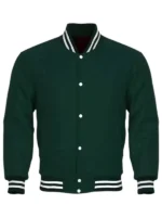 Men Casual Varsity Green Jacket