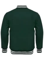 Men Casual Varsity Jacket Green