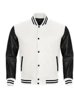 Mens Varsity Jacket Black and White