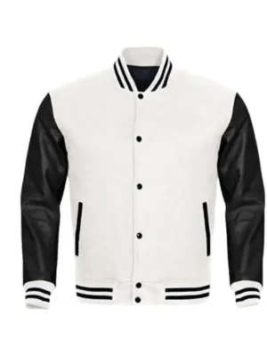 Mens Varsity Jacket Black and White
