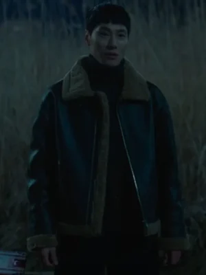 Um Tae-Seong The Trunk Black Shearling Leather Jacket