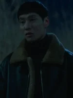 Um Tae-Seong The Trunk Black Shearling Leather Jacket Sale