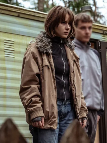 Aiko Beemsterboer Ferry 2 Shearling Brown Bomber Jacket