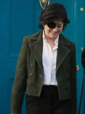 Bibi Garvey Bad Sisters S02 Women Green Suede Jacket