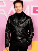 Front Man Squid Game S02 Black Leather Jacket