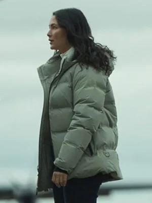Hannah Copeland The Recruit Green Puffer Hooded Jacket