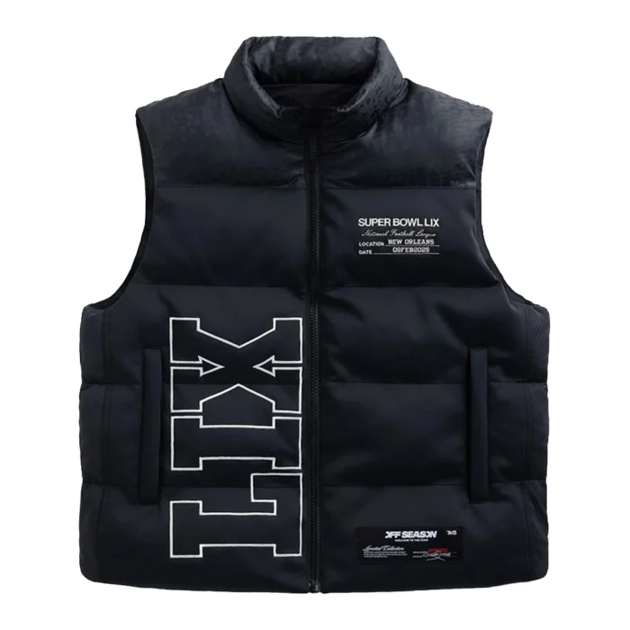 Kristin Juszczyk Super Bowl LIX Black Puffer Vest Sale