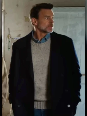 La Dolce Villa 2025 Scott Foley Wool Black Coat