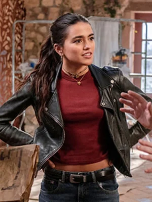 La Dolce Villa Maia Reficco Black Leather Jacket