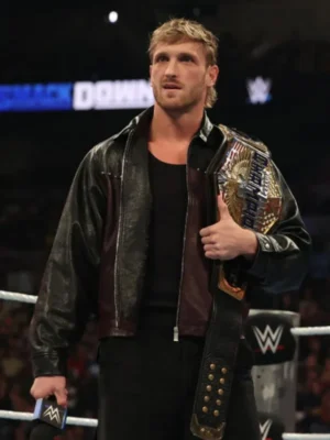 Logan Paul WWE RAW Black and Maroon Jacket