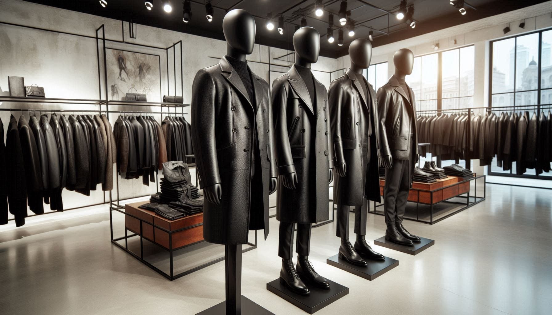 Long Black Leather Coat