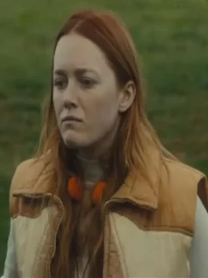 Madison Lawlor Gold and Green Puffer Vest