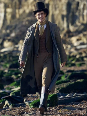 Miss Austen Max Irons Cotton Grey Trench Coat